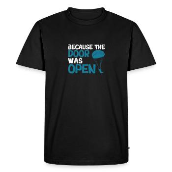 Skydiving Skydiving Skydiving, because the - Men's Premium Organic T-Shirt - black - Front - Nico (187cm)