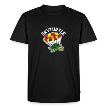 Parachutisme Tortue Parachutisme - T-shirt Premium bio Homme - noir - Devant - Nico (187cm)