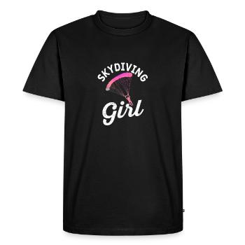Parachutisme Filles Parachutistes Filles - T-shirt Premium bio Homme - noir - Devant - Nico (187cm)