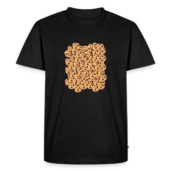 Cookies Biscuit au chocolat de Noël - T-shirt Premium bio Homme - noir - Devant - Nico (187cm)