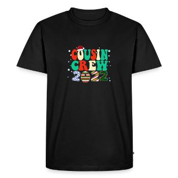 Cousins mignon ensemble de pyjama de Noël - Cousin Crew - T-shirt Premium bio Homme - noir - Devant - Nico (187cm)