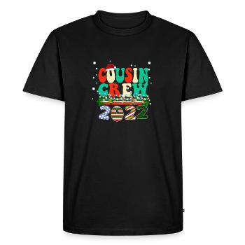 Cousin Crew 2022 Pyjama de Noël assorti à la famille 2022 - T-shirt Premium bio Homme - noir - Devant - Nico (187cm)