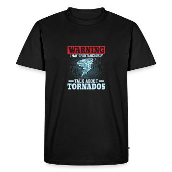 Avertissement je peux parler de tornades météo météo météo - T-shirt Premium bio Homme - noir - Devant - Nico (187cm)