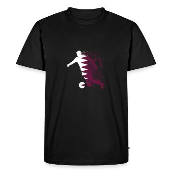 Qatar National Team World Cup - Men's Premium Organic T-Shirt - black - Front - Nico (187cm)