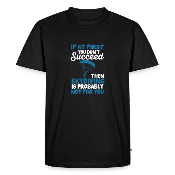 Si vous n’y arrivez pas au début Cas drôle - T-shirt Premium bio Homme - noir - Devant - Nico (187cm)