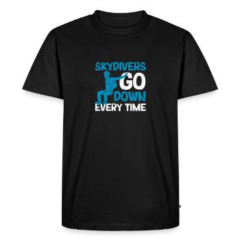 Skydivers Parachutists go every year - Men's Premium Organic T-Shirt - black - Front - Nico (187cm)