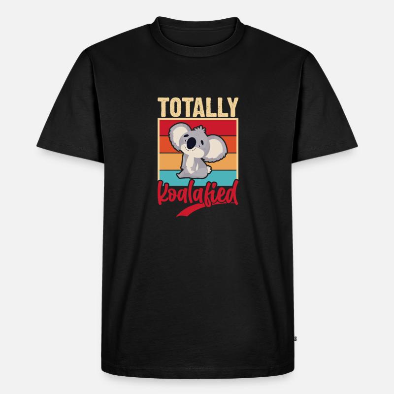 Total koalifiziert. Witze mit Koala. - Männer Premium Bio T-Shirt - Schwarz