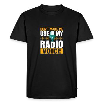 Ne me faites pas utiliser mon opérateur radio amateur - T-shirt Premium bio Homme - noir - Devant - Nico (187cm)
