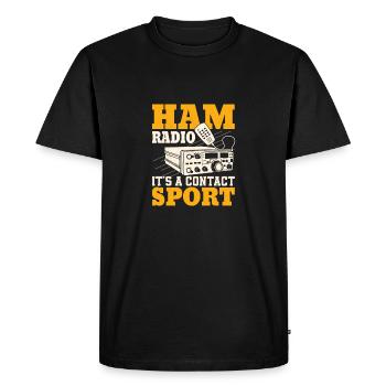 Ham Radio It's A Contact Sport Amateur Operator - Men's Premium Organic T-Shirt - black - Front - Nico (187cm)