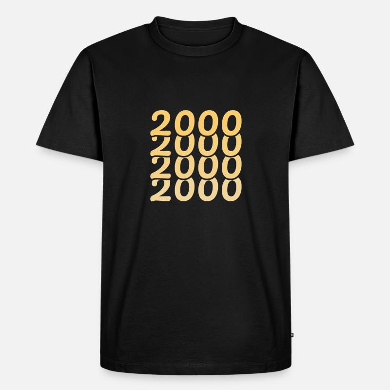 2000 - Männer Premium Bio T-Shirt - Schwarz