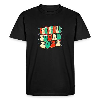 Christmas Squad 2022, Classic Vintage Christmas - Men's Premium Organic T-Shirt - black - Front - Nico (187cm)
