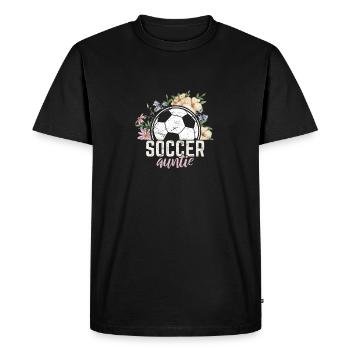 Soccer Tante Soccer Tante Neveu Mignon Drôle Joueur - T-shirt Premium bio Homme - noir - Devant - Nico (187cm)
