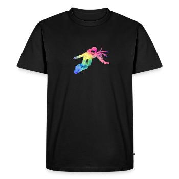 Boarder Girl Snowboarder Snowboard Ski Winter Sports - Men's Premium Organic T-Shirt - black - Front - Nico (187cm)