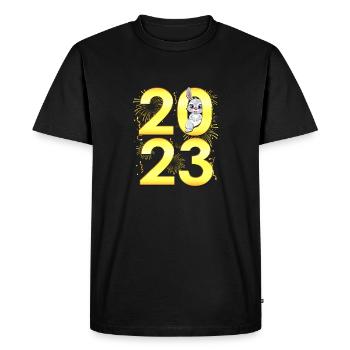 New Year 2023 Party - Countdown for 2023 - Men's Premium Organic T-Shirt - black - Front - Nico (187cm)