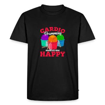 Cardio Drumming Squad Workout Gym Fitness Class Ex - T-shirt Premium bio Homme - noir - Devant - Nico (187cm)