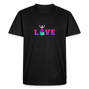 Cardio Drumming Love Gym Workout Fitness Class - T-shirt Premium bio Homme - noir - Devant - Nico (187cm)