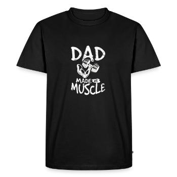 Funny Weightlifting Father Workout Gym Fitness Lif - Men's Premium Organic T-Shirt - black - Front - Nico (187cm)