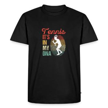 Le tennis est dans mon ADN Drôle de joueur de sport - T-shirt Premium bio Homme - noir - Devant - Nico (187cm)