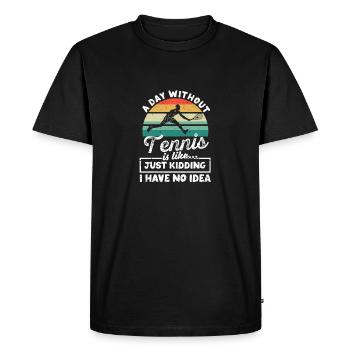 Funny Player Coach Fan Sports Lovers A - Men's Premium Organic T-Shirt - black - Front - Nico (187cm)