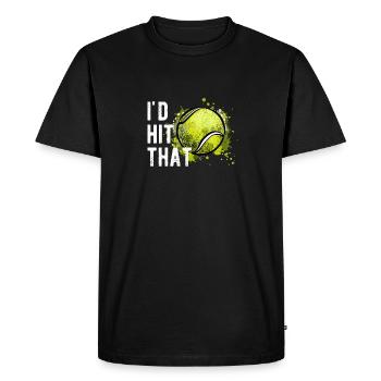 Ball Sport Player Coach Fan Racket Love - Men's Premium Organic T-Shirt - black - Front - Nico (187cm)