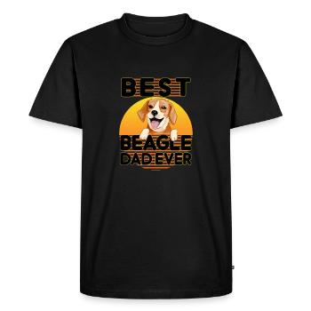 Meilleur père Beagle jamais drôle Beagle Lover Dog Dad - T-shirt Premium bio Homme - noir - Devant - Nico (187cm)