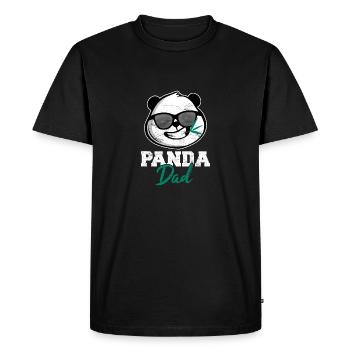 Restez calme Panda Yoga Mignon Panda Ours Panda Amoureux - T-shirt Premium bio Homme - noir - Devant - Nico (187cm)