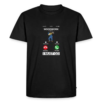 Woodwork appelle Funny Dabbing Carpenter Humor - T-shirt Premium bio Homme - noir - Devant - Nico (187cm)
