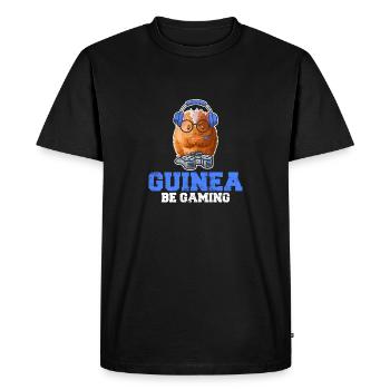 Cochon d’Inde Garçons Filles Drôle d’Amant Piggy Guinée Be - T-shirt Premium bio Homme - noir - Devant - Nico (187cm)