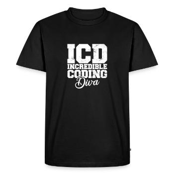 Funny Medical Coder Billing Incredible Coding Diva - Men's Premium Organic T-Shirt - black - Front - Nico (187cm)
