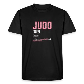 Judo Girl Womens Martial Arts Daughter Wife Sister - Men's Premium Organic T-Shirt - black - Front - Nico (187cm)