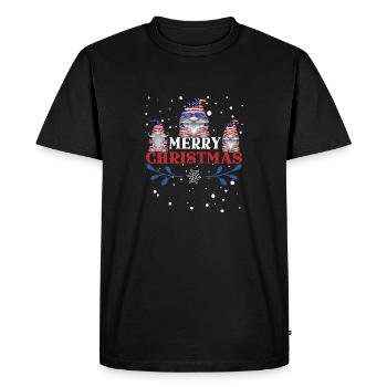 Merry Cristmas gnomes - Men's Premium Organic T-Shirt - black - Front - Nico (187cm)