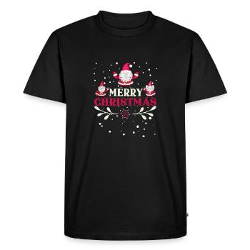 Merry Cristmas gnomes - Men's Premium Organic T-Shirt - black - Front - Nico (187cm)