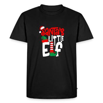 Petit Elfe du Père Noël - T-shirt Premium bio Homme - noir - Devant - Nico (187cm)