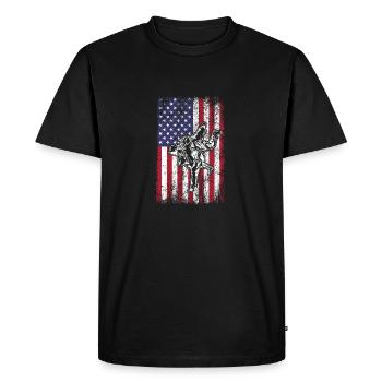 Judo USA American Flag Vintage Martial Arts Judoka - Men's Premium Organic T-Shirt - black - Front - Nico (187cm)