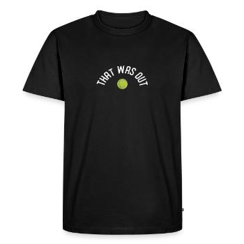 That was from Funny Tennis Player Coach Fan - Men's Premium Organic T-Shirt - black - Front - Nico (187cm)