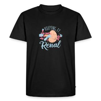 Technicienne en dialyse Infirmière en néphrologie rénale Keepin - T-shirt Premium bio Homme - noir - Devant - Nico (187cm)