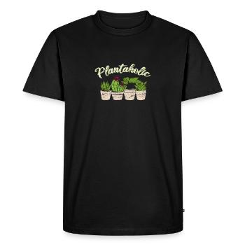 Plantaholic Funny Plant Lover Amoureux des plantes d'intérieur G - T-shirt Premium bio Homme - noir - Devant - Nico (187cm)