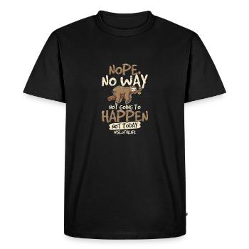 Paresseux ne va pas arriver aujourd’hui drôle Anima - T-shirt Premium bio Homme - noir - Devant - Nico (187cm)