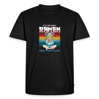 Drôle de style kawaii Ramen Lover Girls - T-shirt Premium bio Homme - noir - Devant - Nico (187cm)