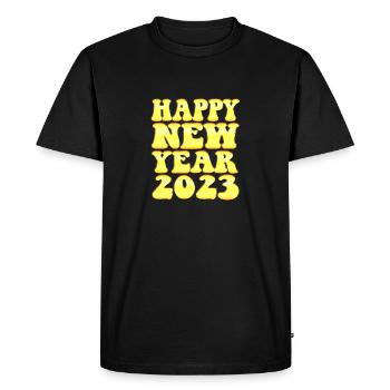 Célébration du Nouvel An 2023 - Bonne année 2023 - T-shirt Premium bio Homme - noir - Devant - Nico (187cm)