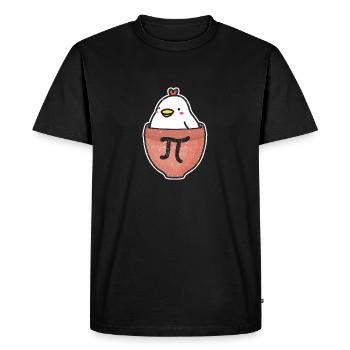 Chicken Pot Pi Day Funny Math Teacher Math - Men's Premium Organic T-Shirt - black - Front - Nico (187cm)