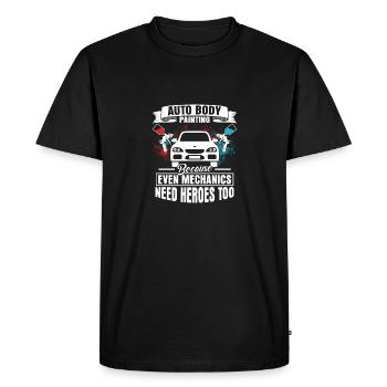 Auto Body Painting Because Even Mechanics Need Her - Men's Premium Organic T-Shirt - black - Front - Nico (187cm)