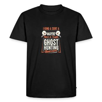 Une courte obsession de chasse aux fantômes - T-shirt Premium bio Homme - noir - Devant - Nico (187cm)