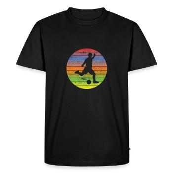 Football coach Football player Football footballer - Men's Premium Organic T-Shirt - black - Front - Nico (187cm)