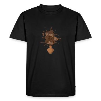 Je joue dans la boue Pottery Ceramics Artist - T-shirt Premium bio Homme - noir - Devant - Nico (187cm)