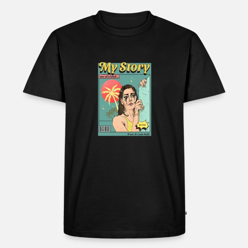 Comic Buch - Männer Premium Bio T-Shirt - Schwarz
