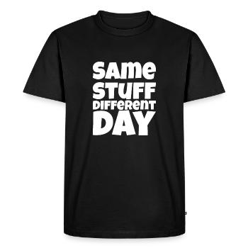 SSDD Same stuff different day - Men's Premium Organic T-Shirt - black - Front - Nico (187cm)
