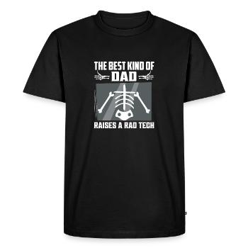 Le meilleur type de père élève un Rad Tech Rad Tech Ra - T-shirt Premium bio Homme - noir - Devant - Nico (187cm)