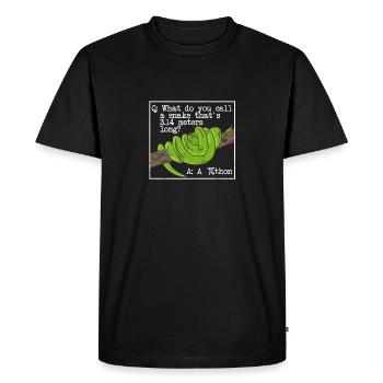 python serpent pithon pi tag icône maths drôles - T-shirt Premium bio Homme - noir - Devant - Nico (187cm)