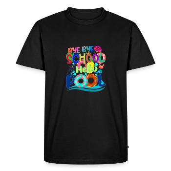 Dernier jour d’école Byebye School Hello Pool Summer - T-shirt Premium bio Homme - noir - Devant - Nico (187cm)